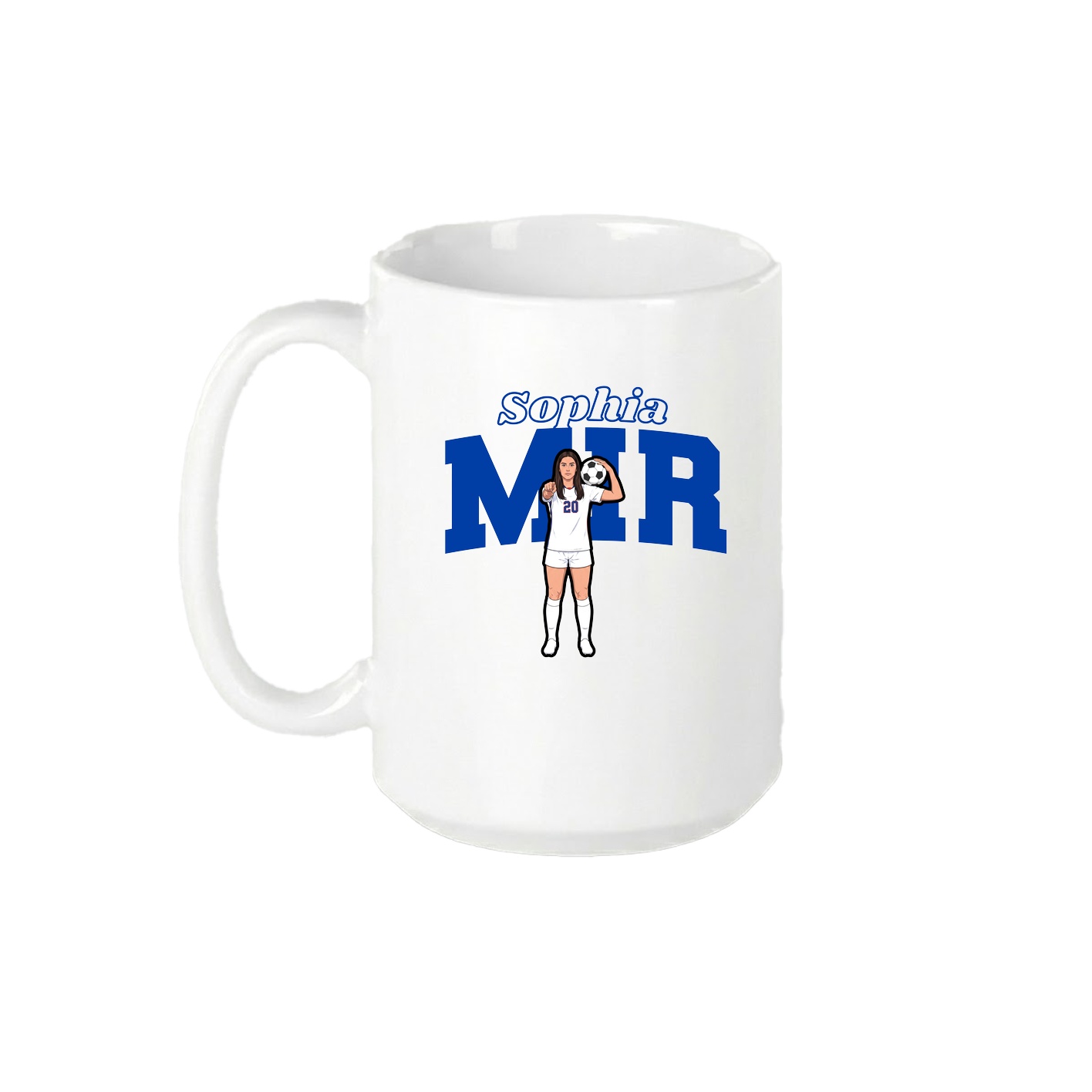 15oz Coffee Mug — Name Arch in White