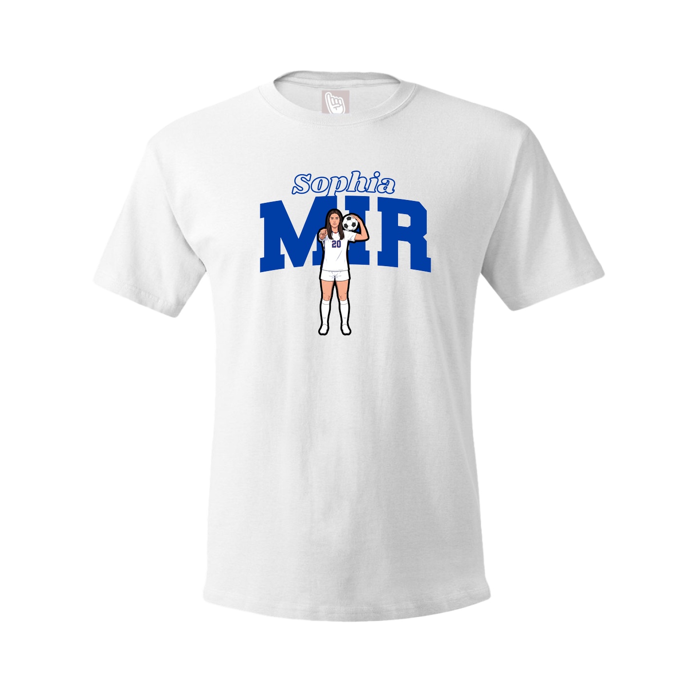Youth Tee — Name Arch in White