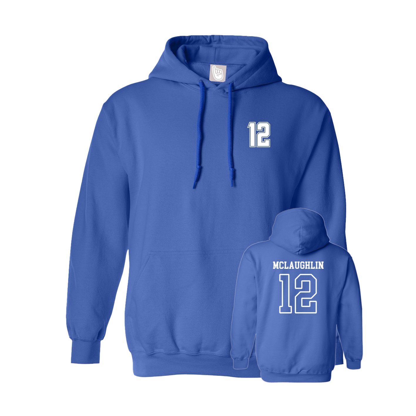 Hoodie — Chest Back in Royal