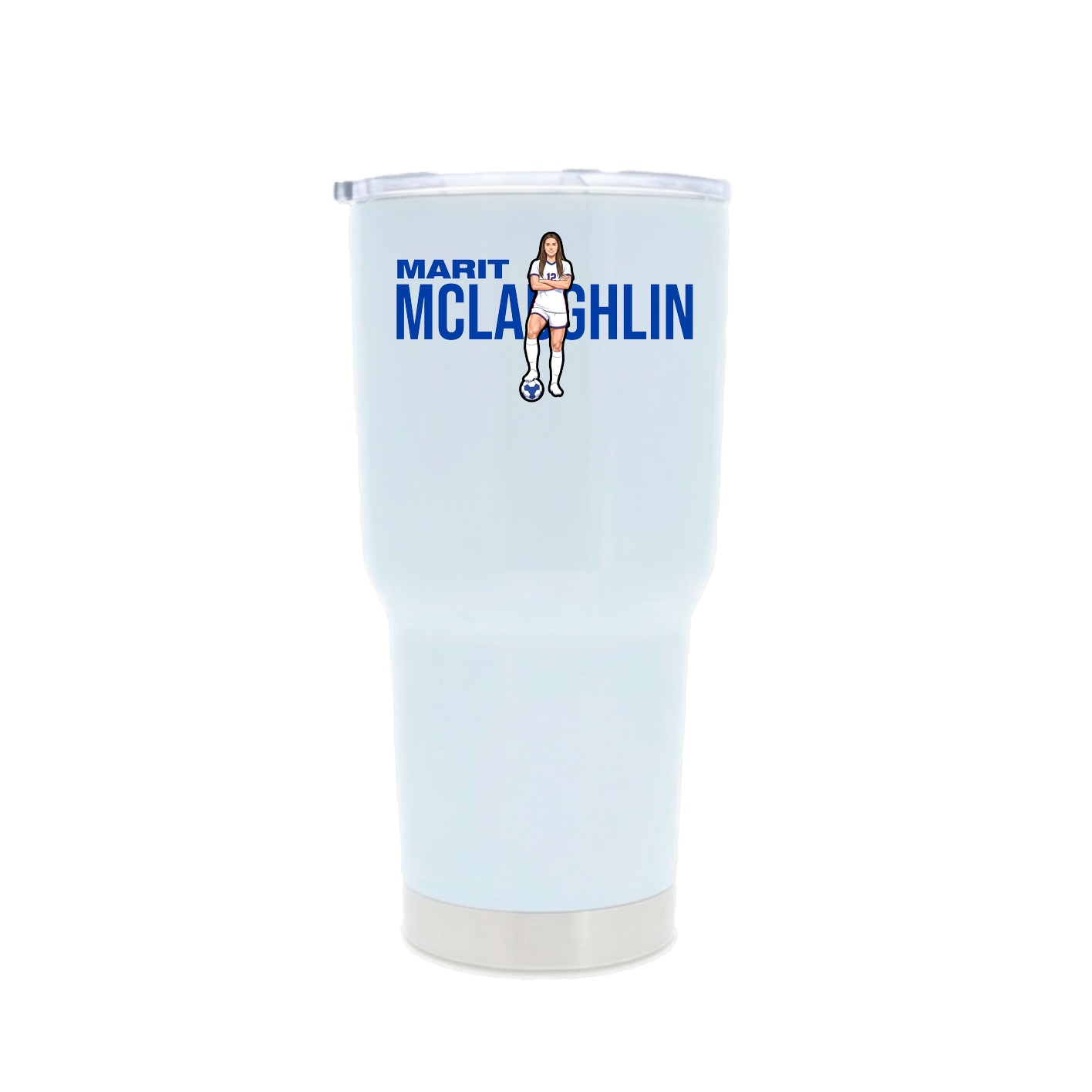 30oz Stainless Steel Tumbler — Player Name in White