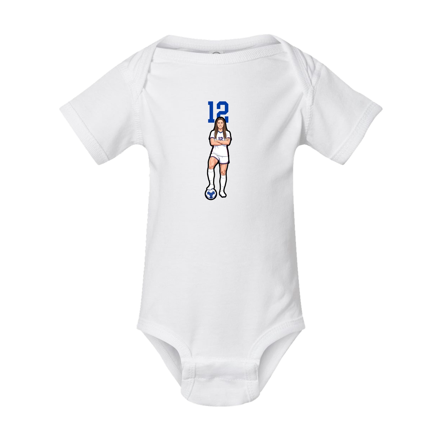 Baby Onesie — Number Top in White