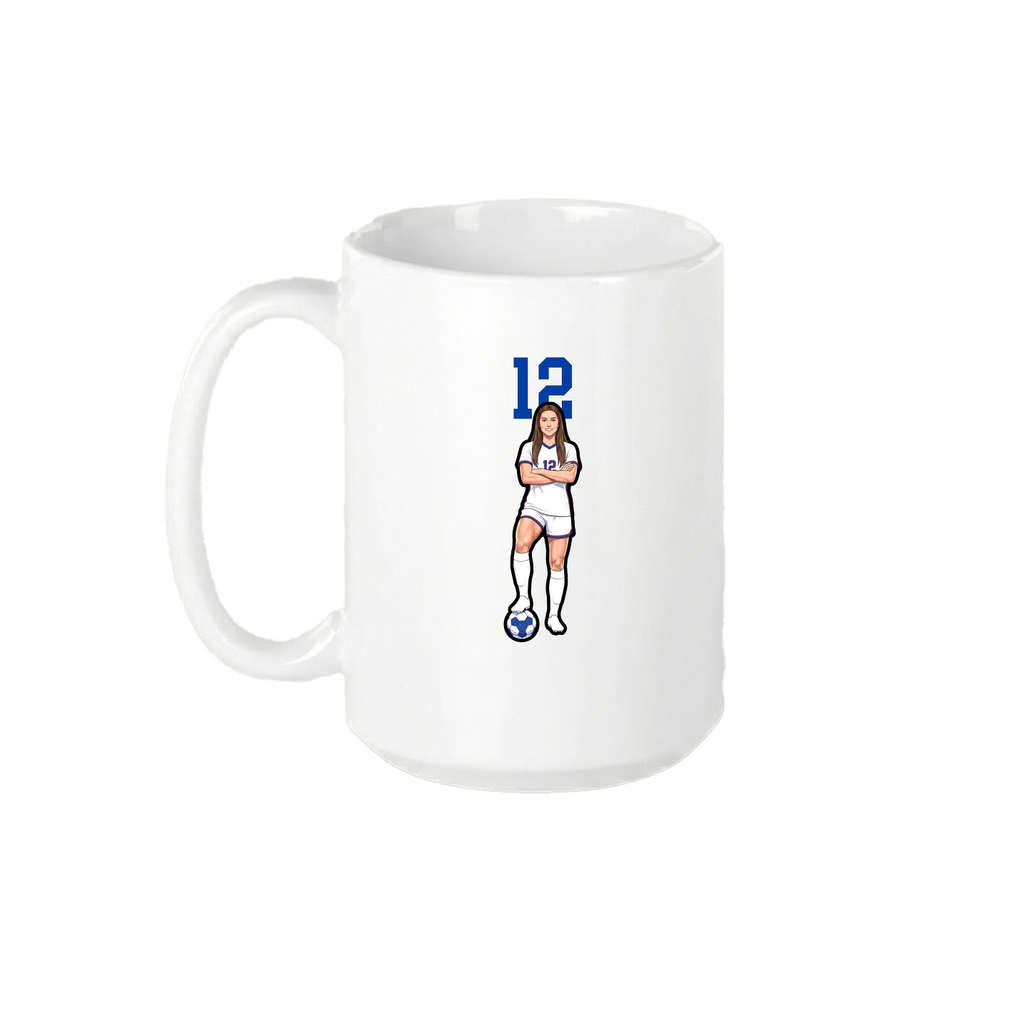15oz Coffee Mug — Number Top in White