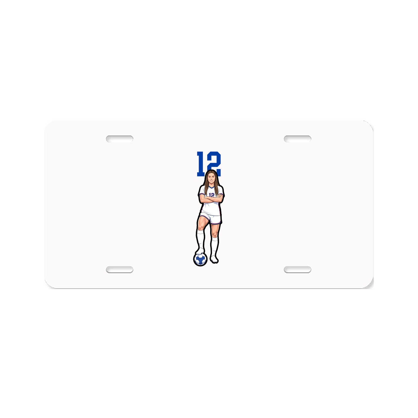 License Plate — Number Top in Classic