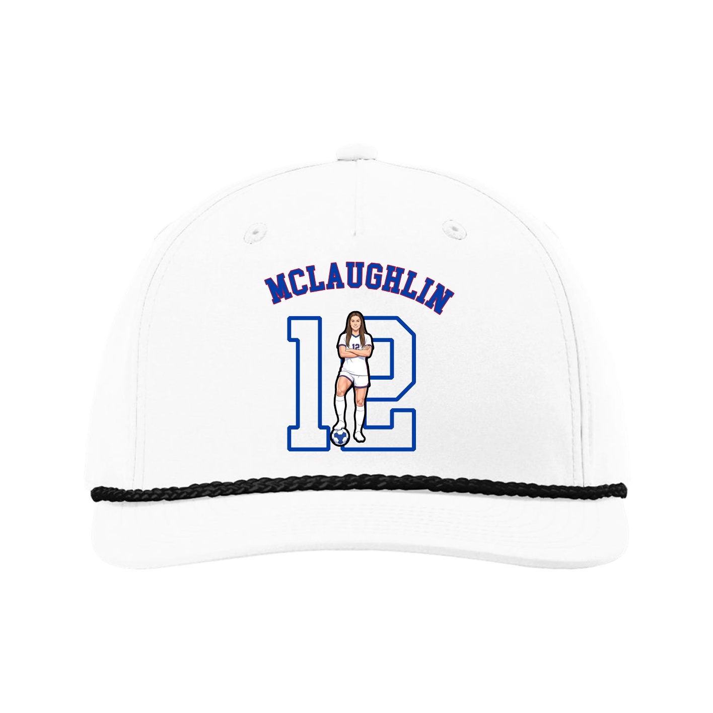 Five-Panel Classic Rope Cap — Shirsey Arch in White