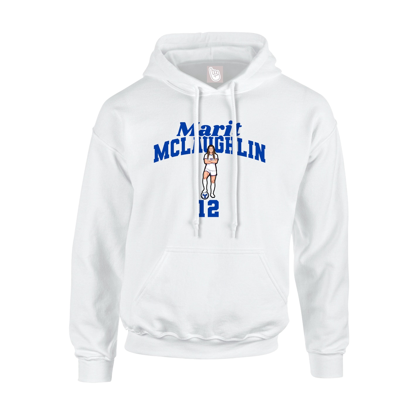 Hoodie — Signature Arch in White