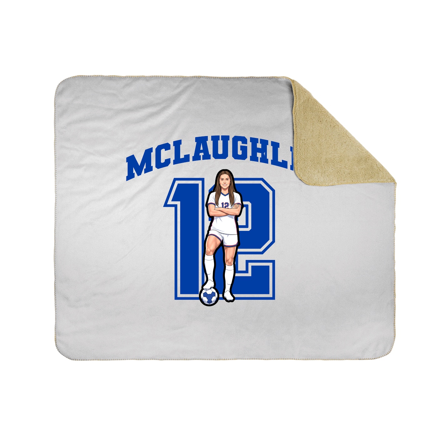 Throw Blanket — Number in White