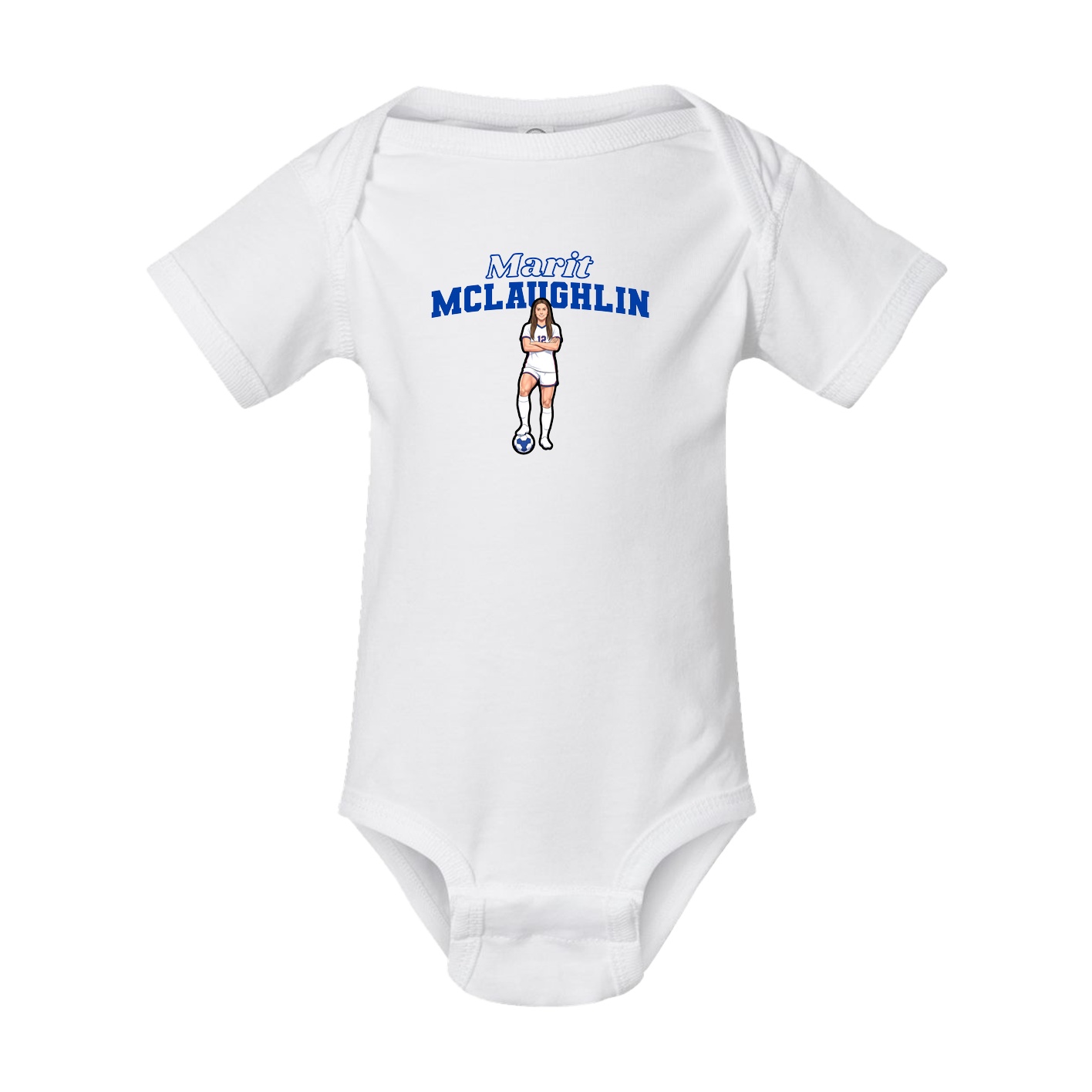 Baby Onesie — Name Arch in White