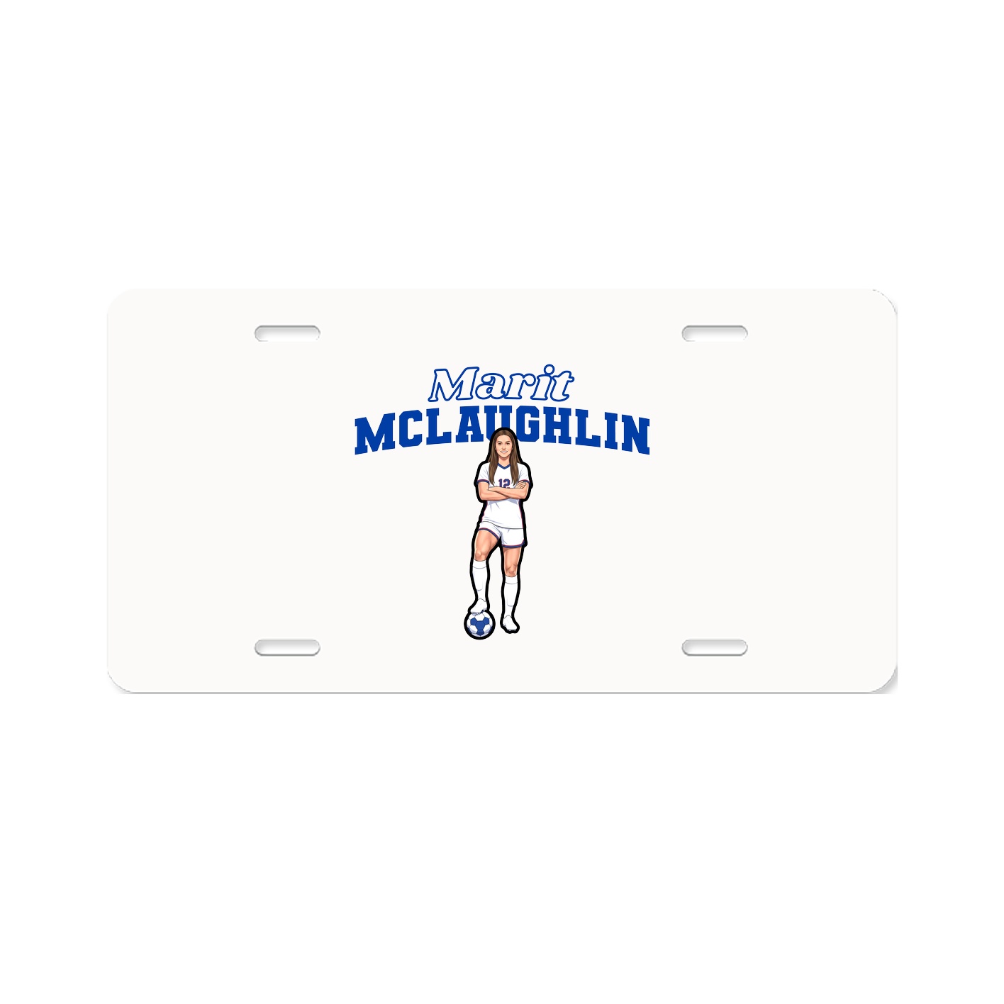 License Plate — Name Arch in Classic