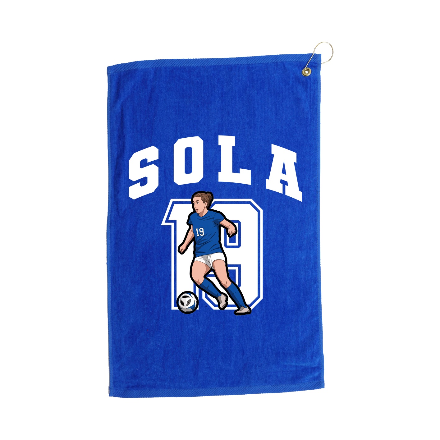 Golf Towel — Number in Royal