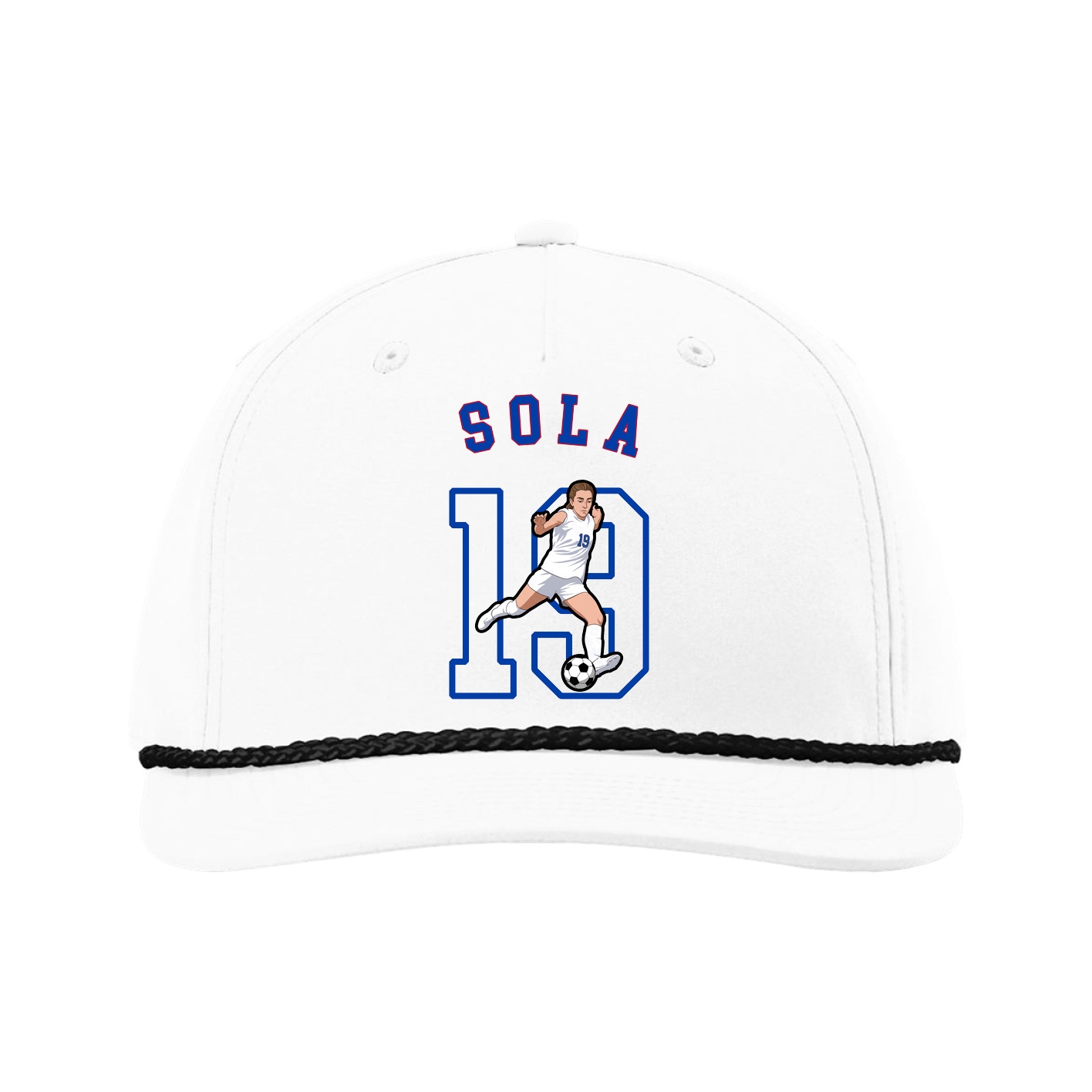 Five-Panel Classic Rope Cap — Shirsey Arch in White
