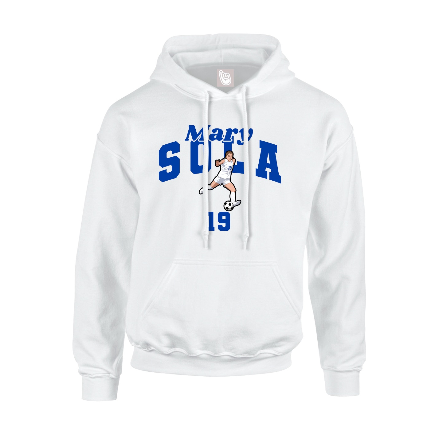 Youth Hoodie — Signature Arch in White