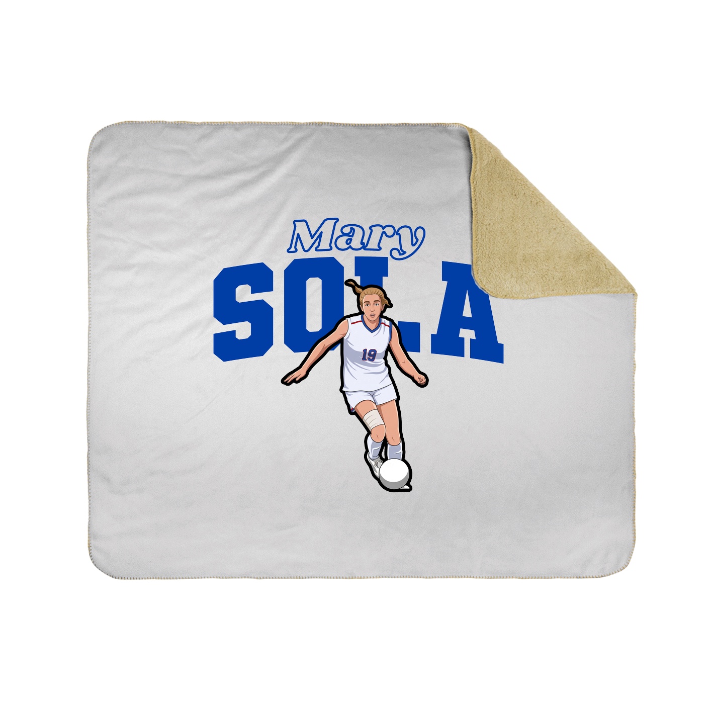 Throw Blanket — Name Arch in White