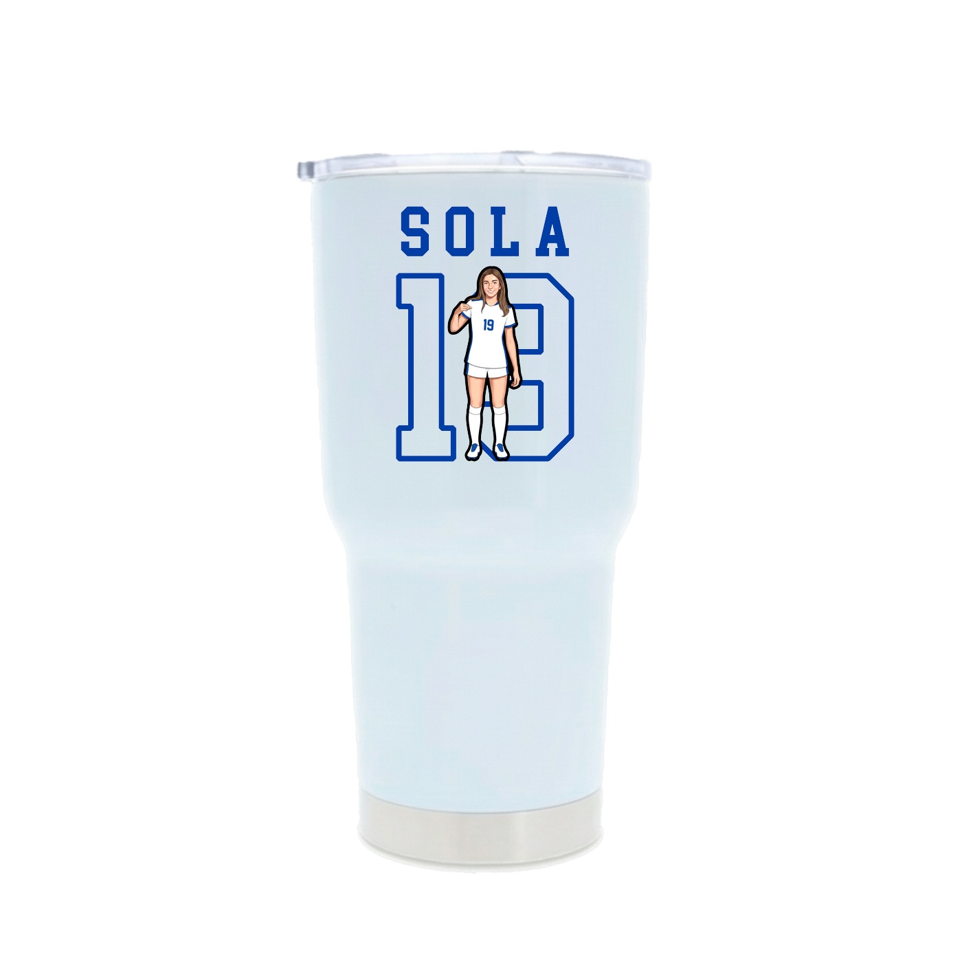 30oz Stainless Steel Tumbler — Shirsey in White