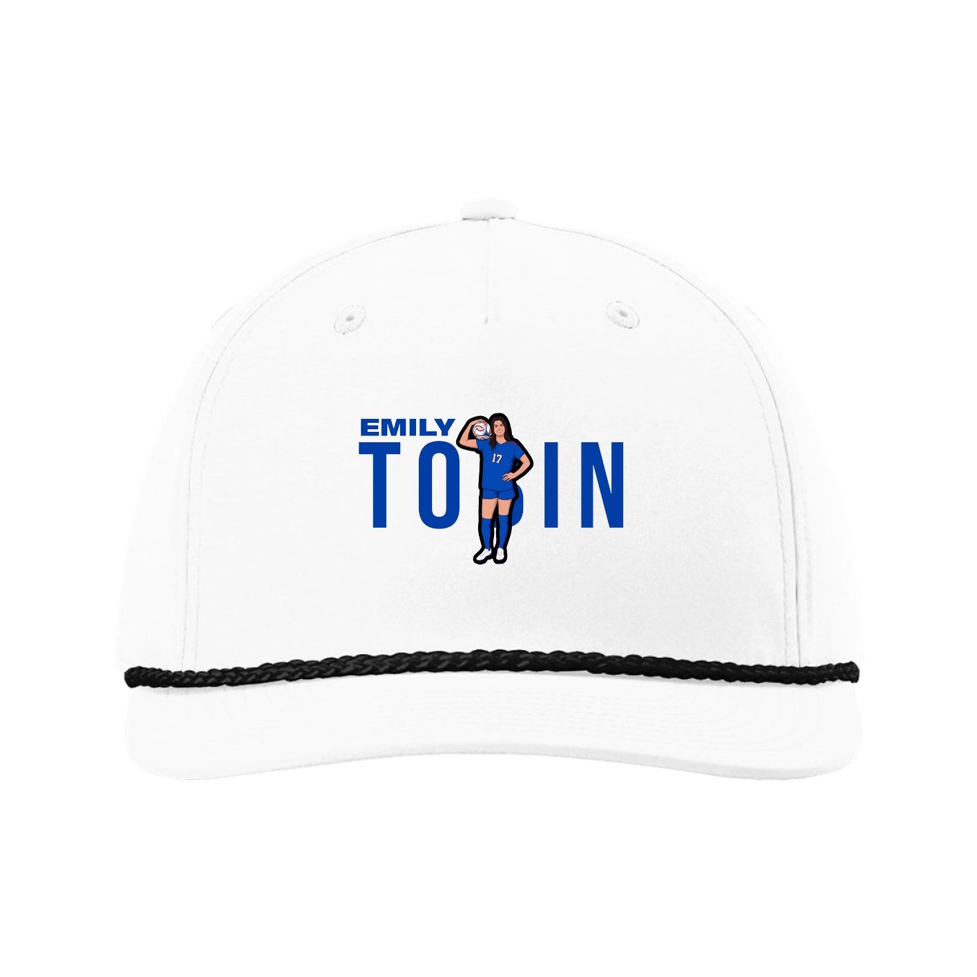 Five-Panel Classic Rope Cap — Player Name in White