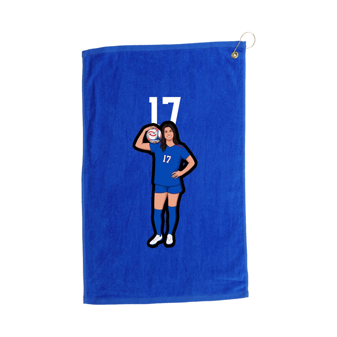 Golf Towel — Number Top in Royal