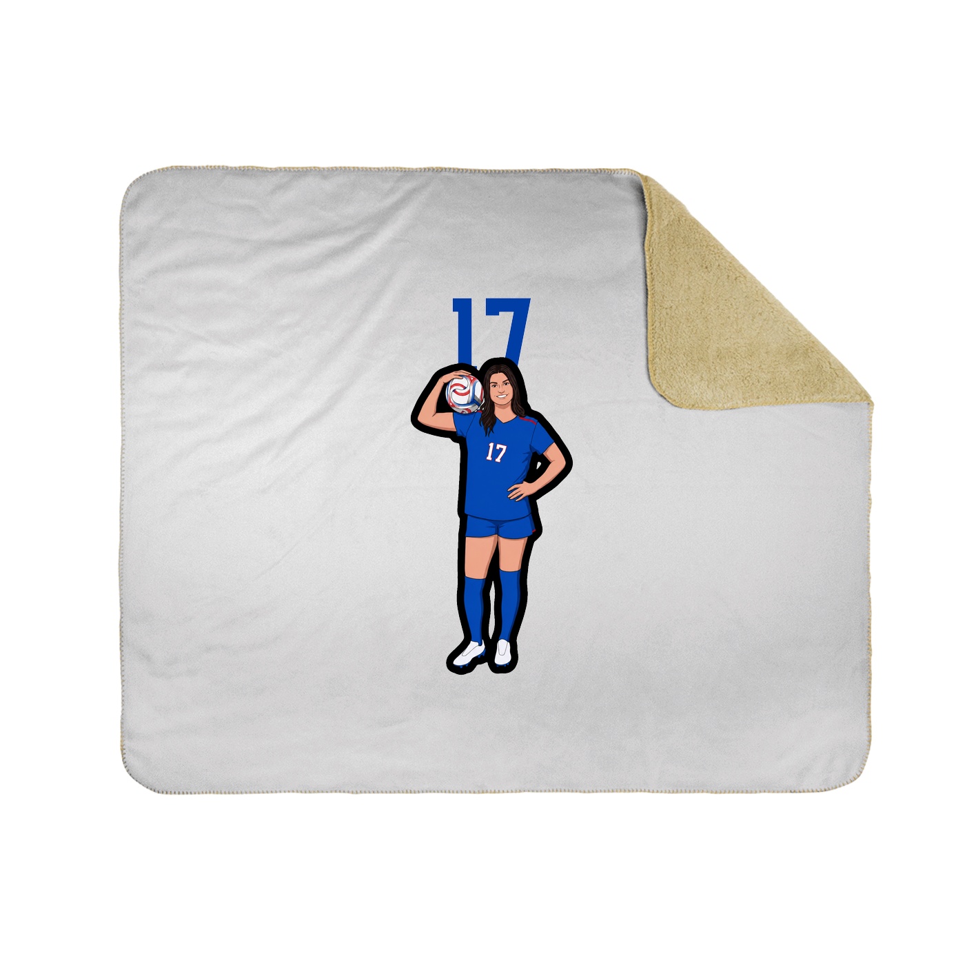 Throw Blanket — Number Top in White