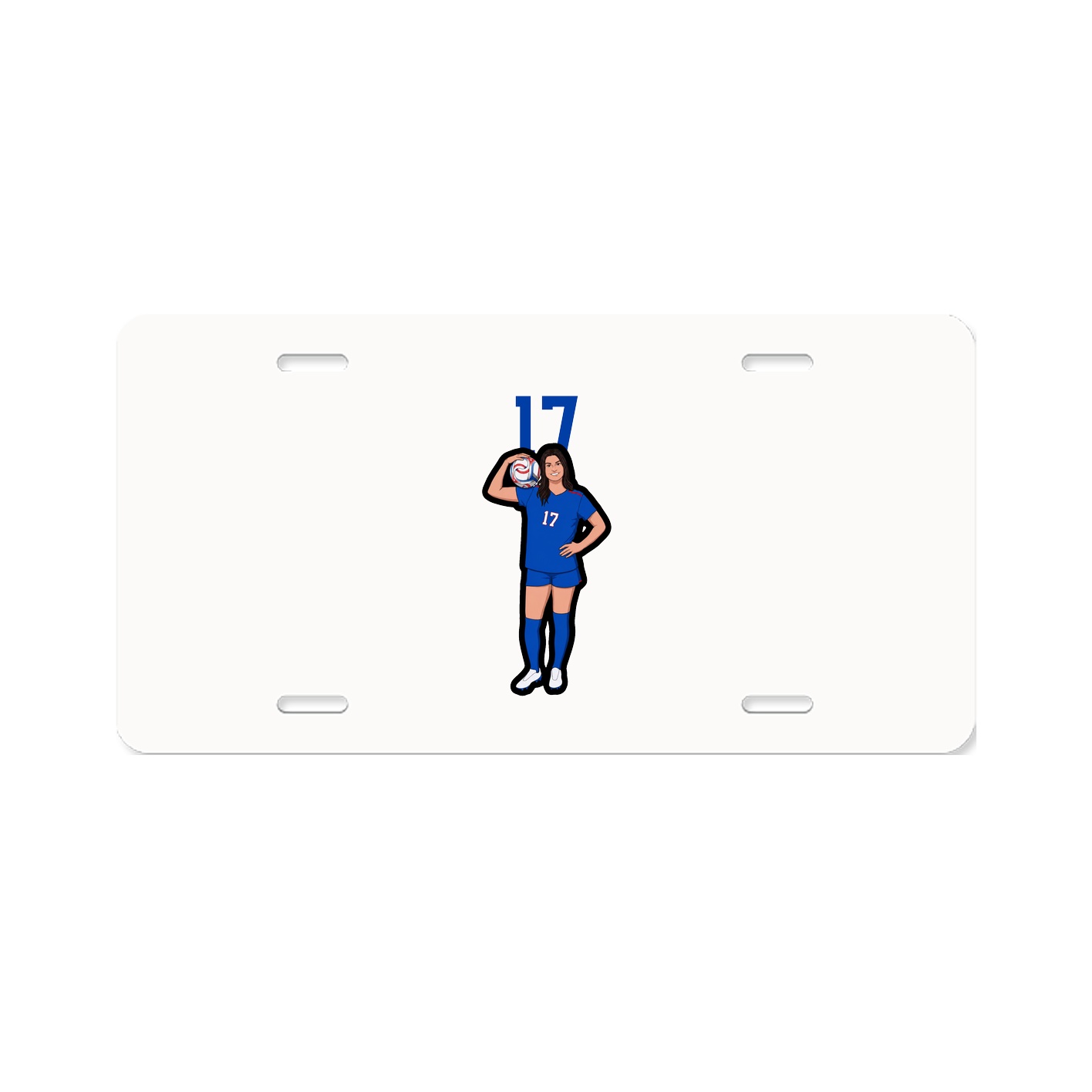 License Plate — Number Top in Classic