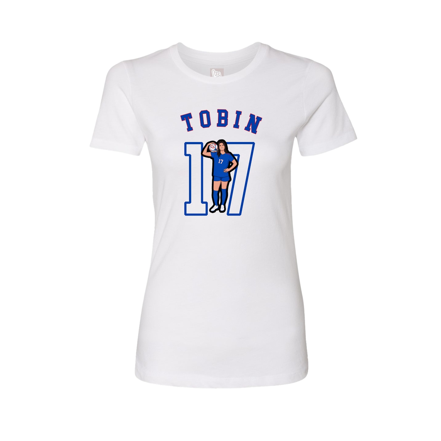 Fitted Women's Tee — Shirsey Arch in White
