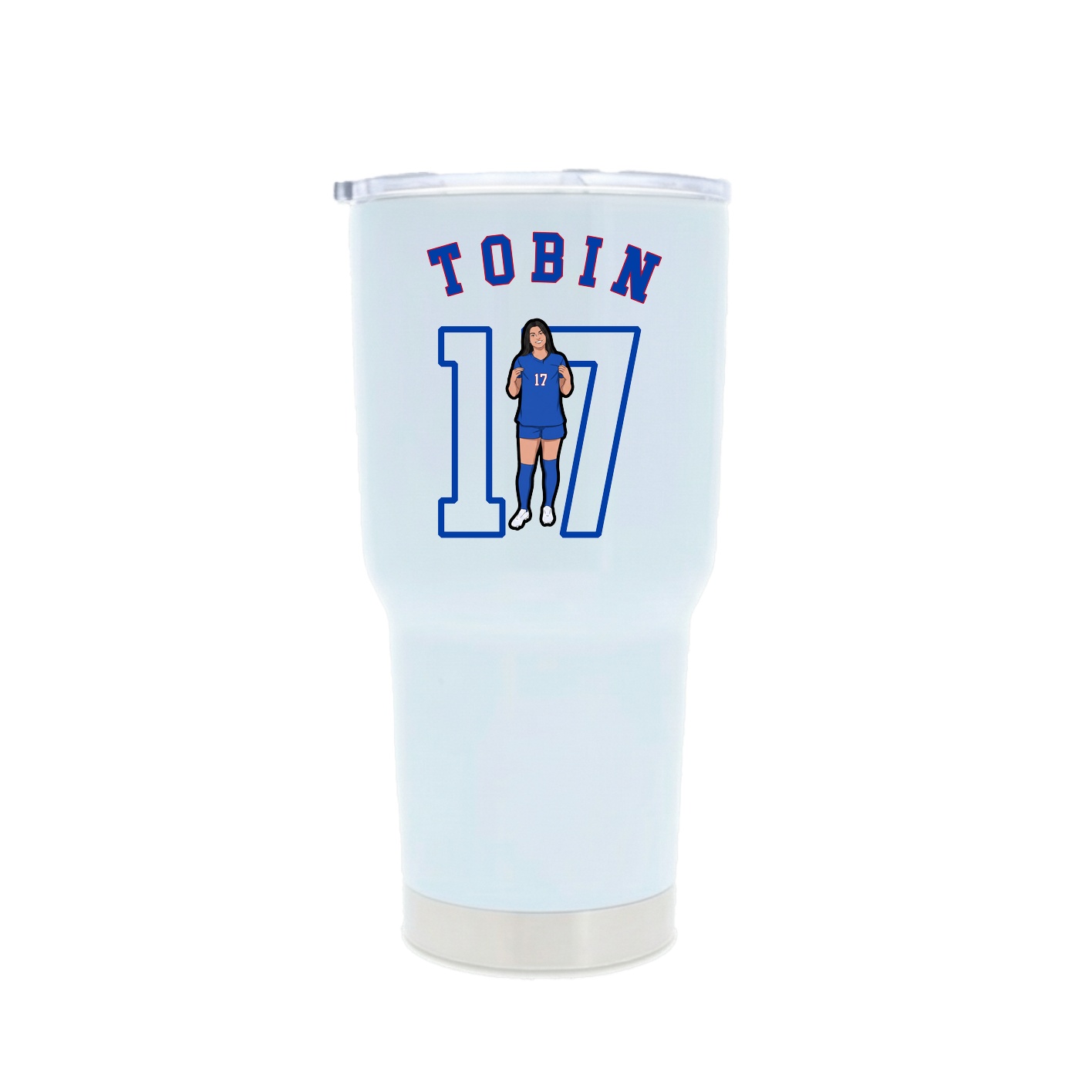 30oz Stainless Steel Tumbler — Shirsey Arch in White
