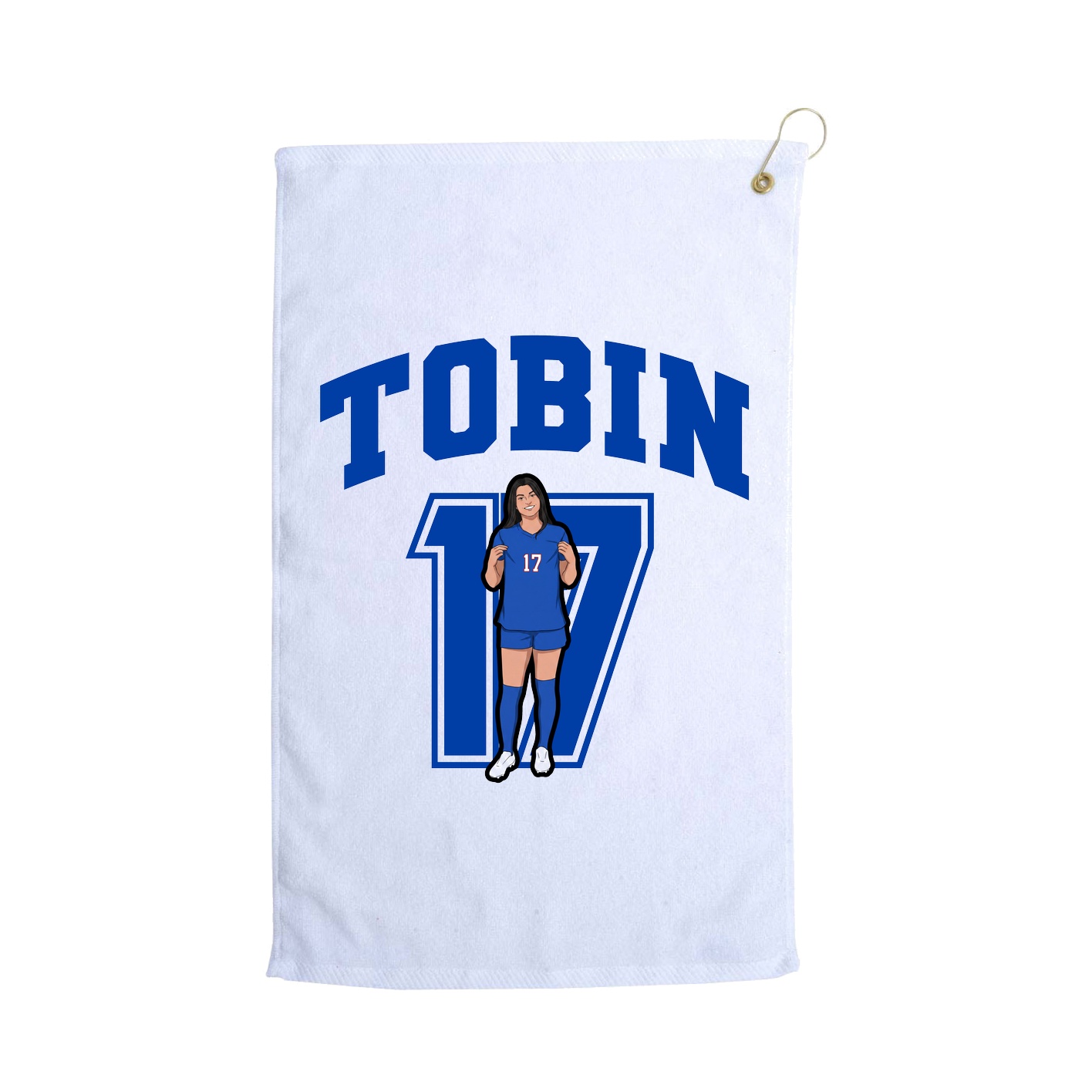 Golf Towel — Number in White