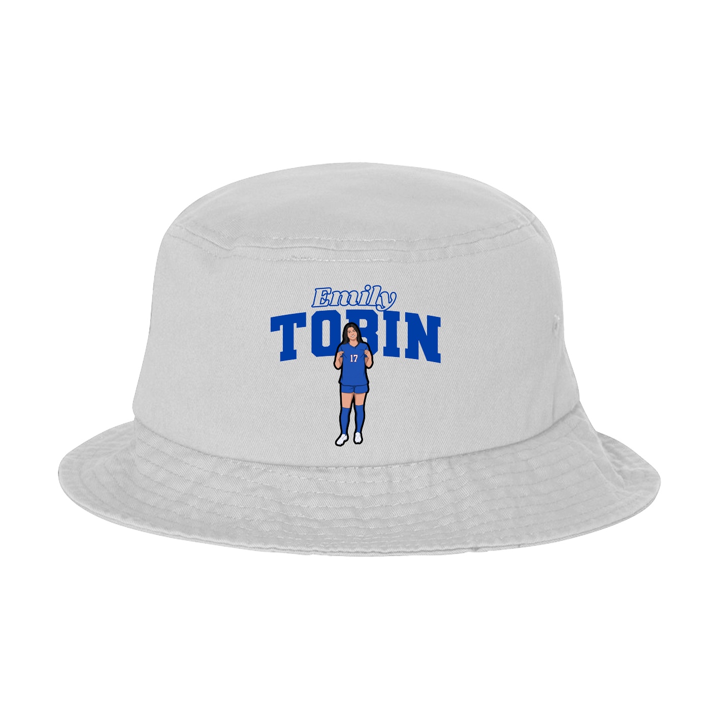 Bucket Cap — Name Arch in White