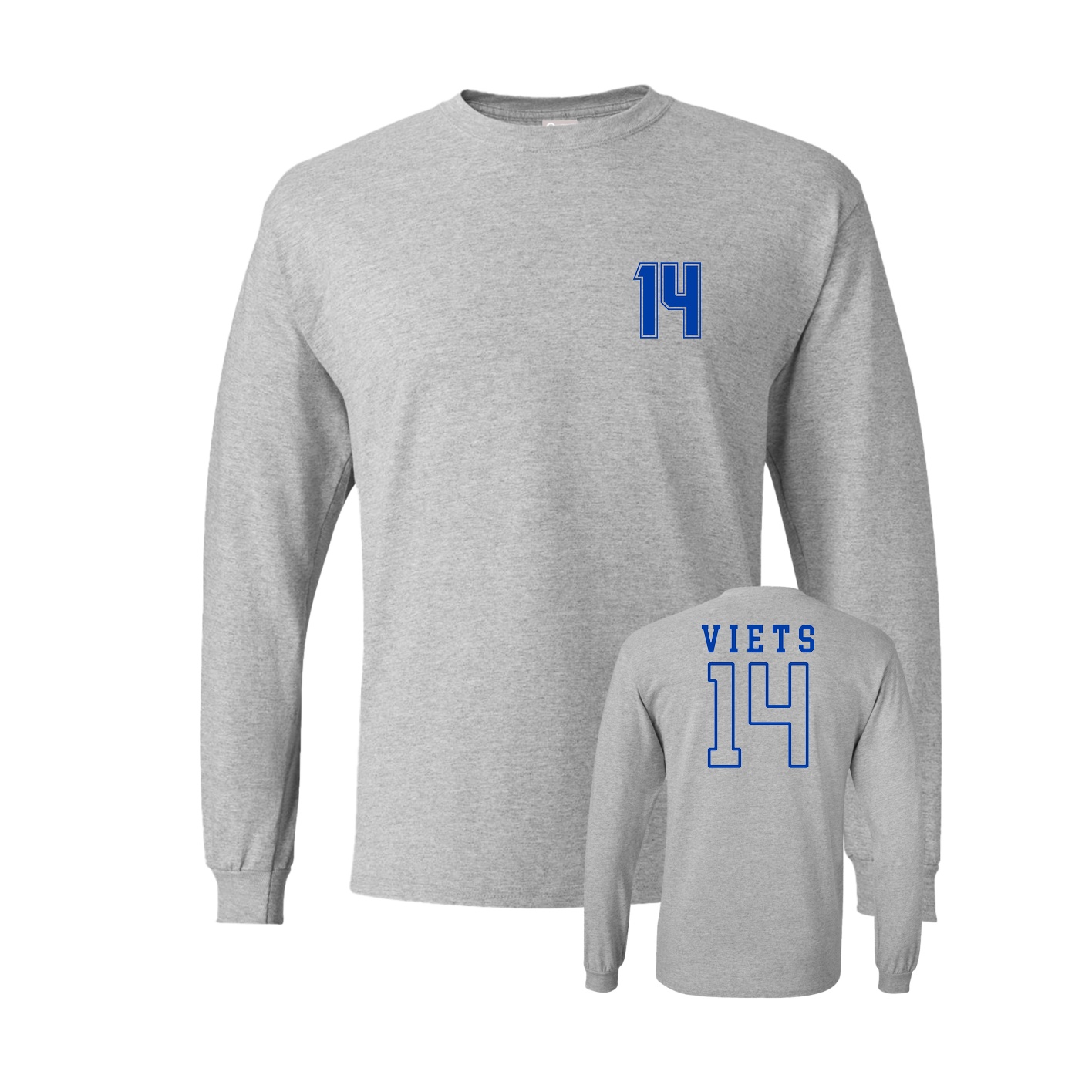 Long Sleeve Tee — Chest Back in Grey