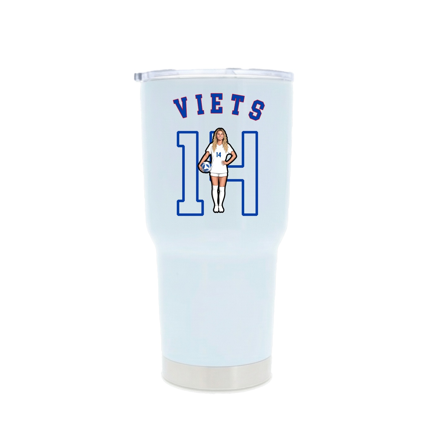 30oz Stainless Steel Tumbler — Shirsey Arch in White