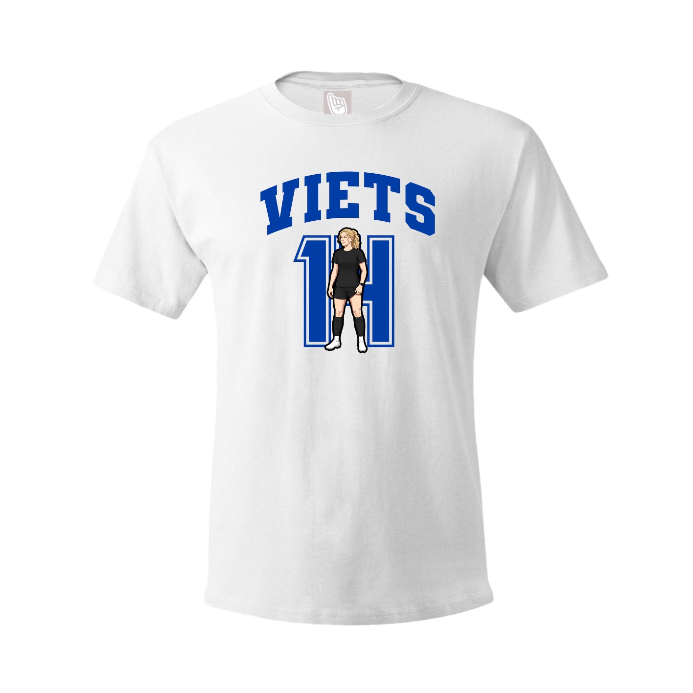 Youth Tee — Number in White