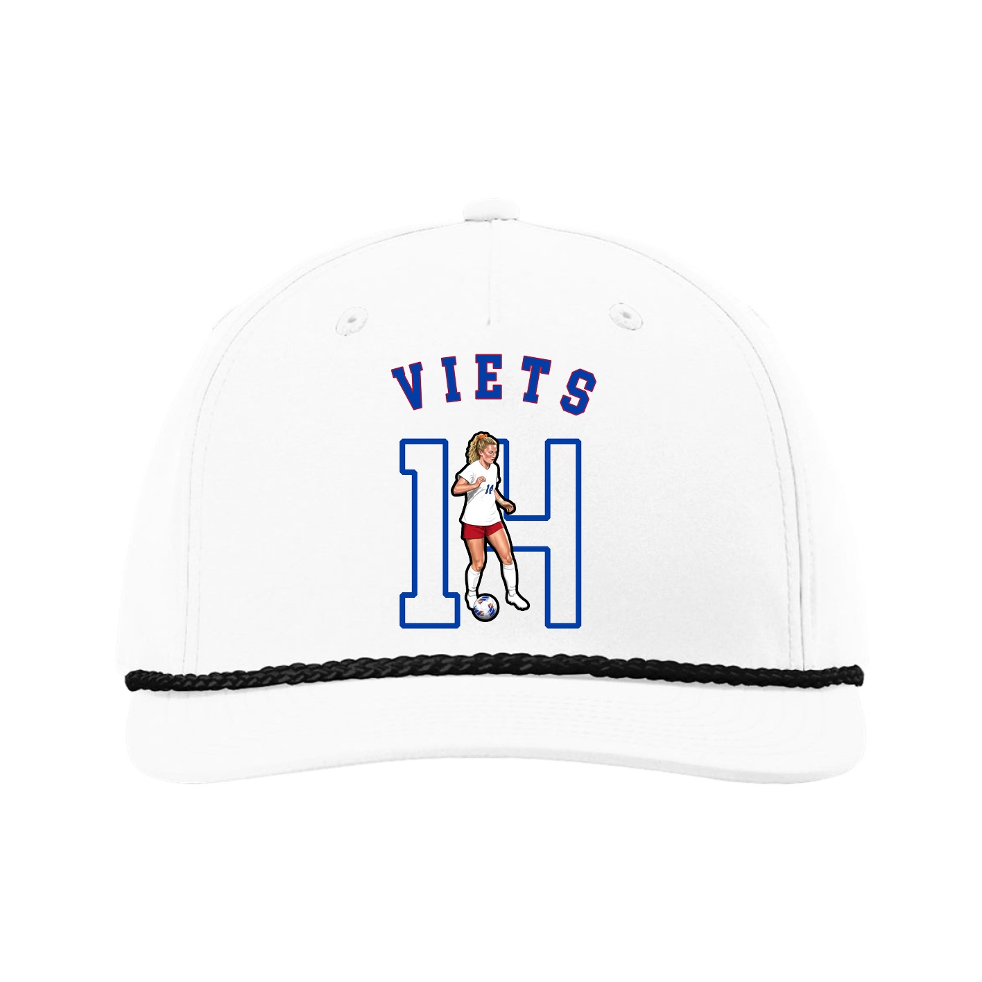 Five-Panel Classic Rope Cap — Shirsey Arch in White