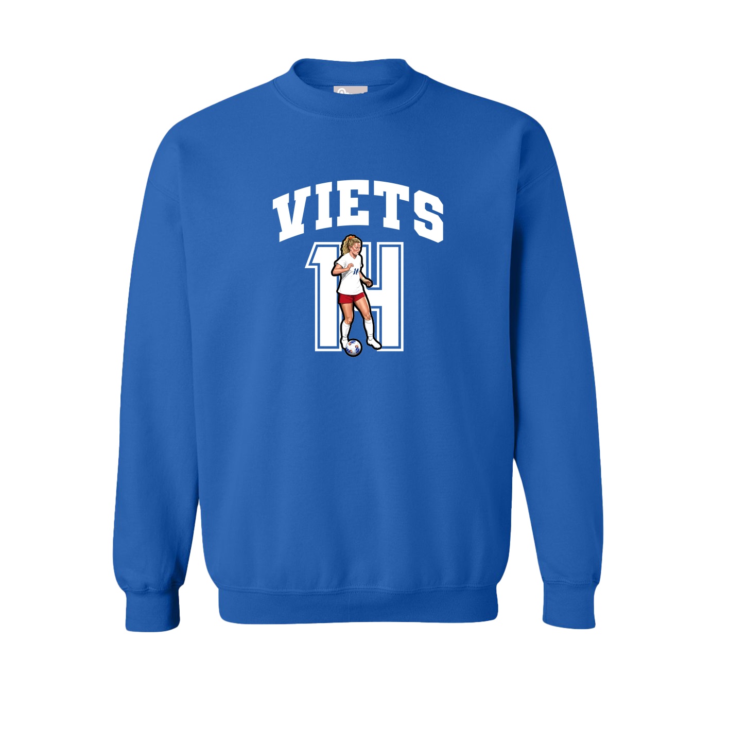 Fleece Crew — Number in Royal