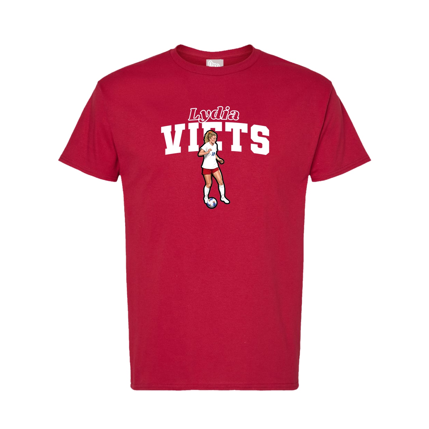 Tee — Name Arch in Crimson