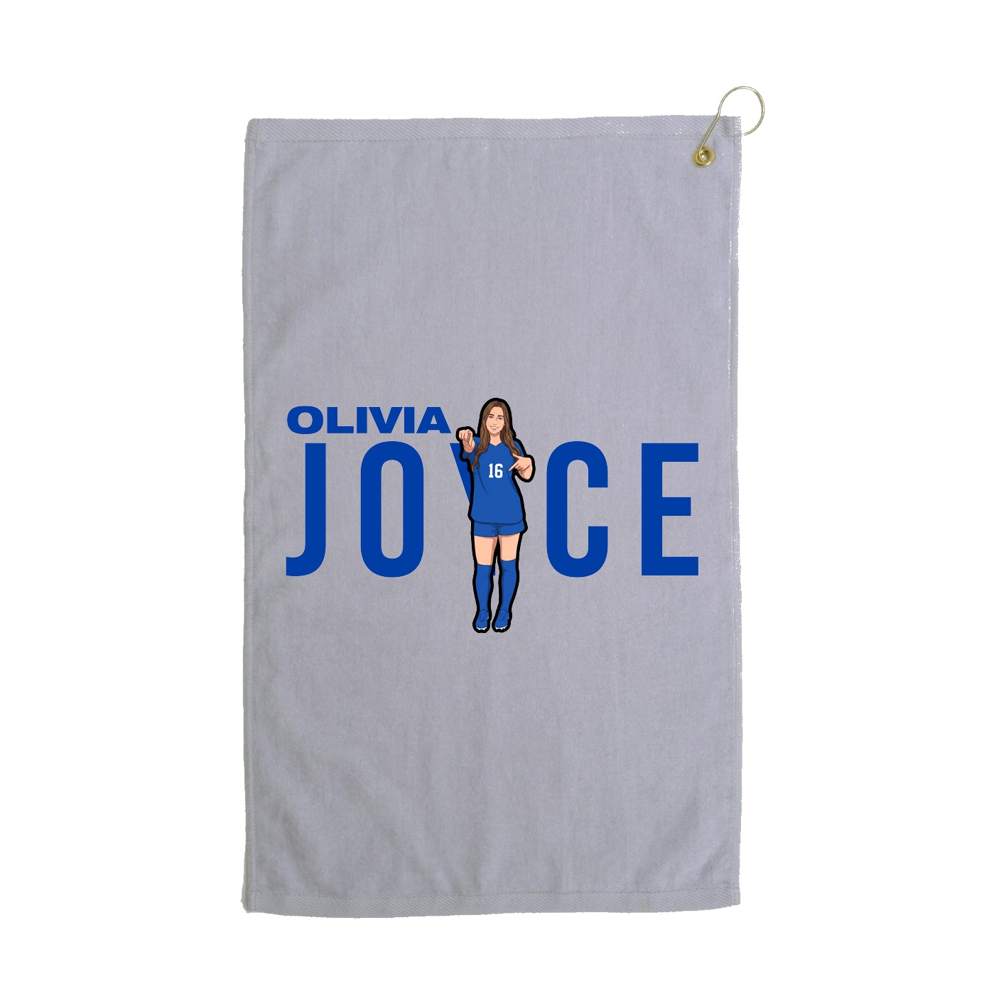 Golf Towel — Player Name in Grey