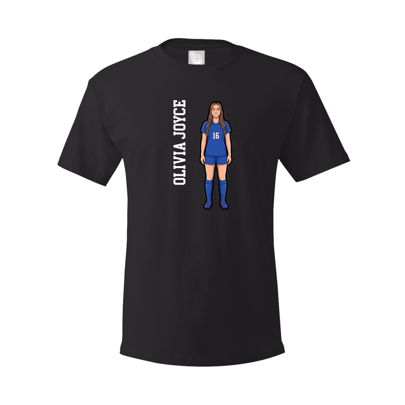 Tee — Name Vertical in Black