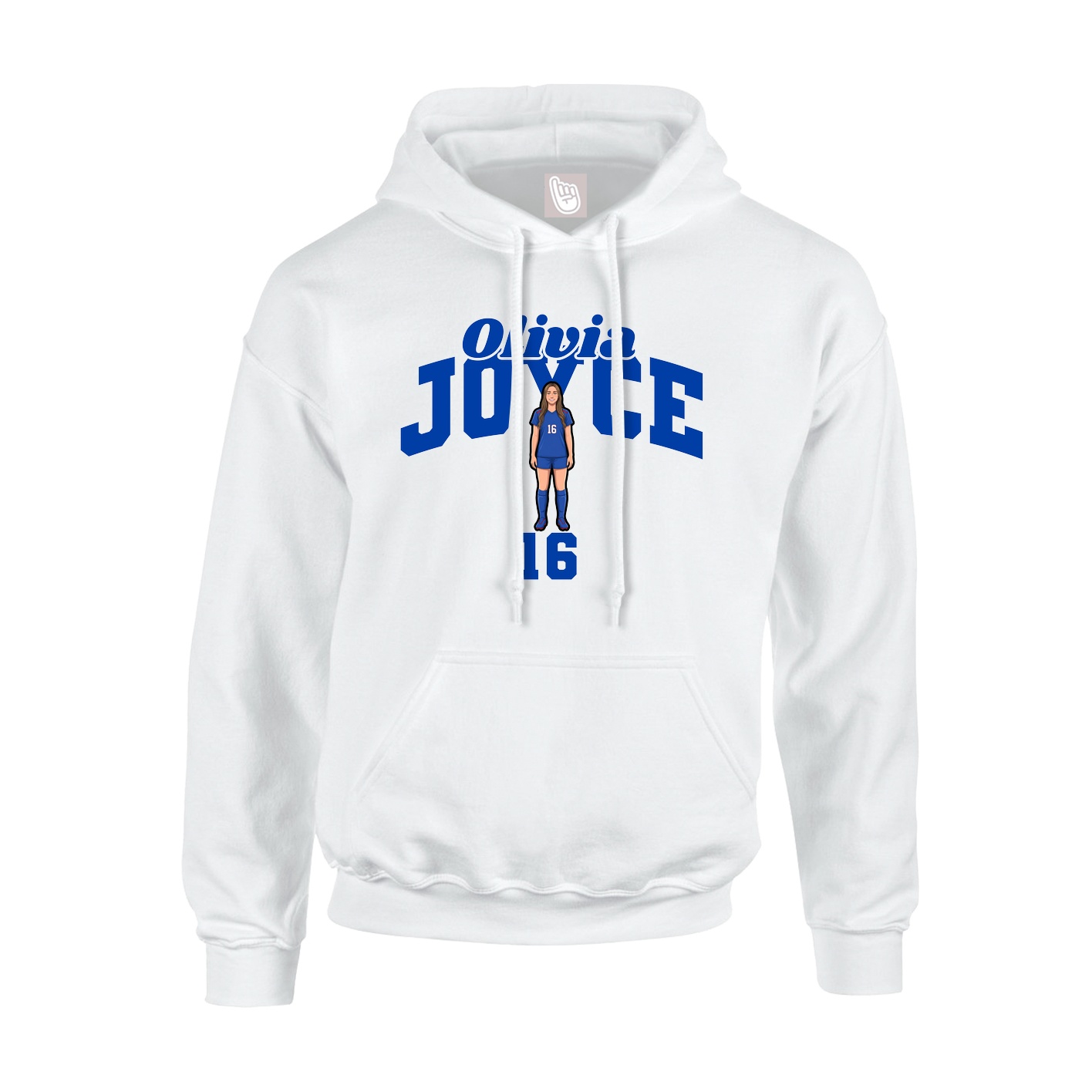 Hoodie — Signature Arch in White