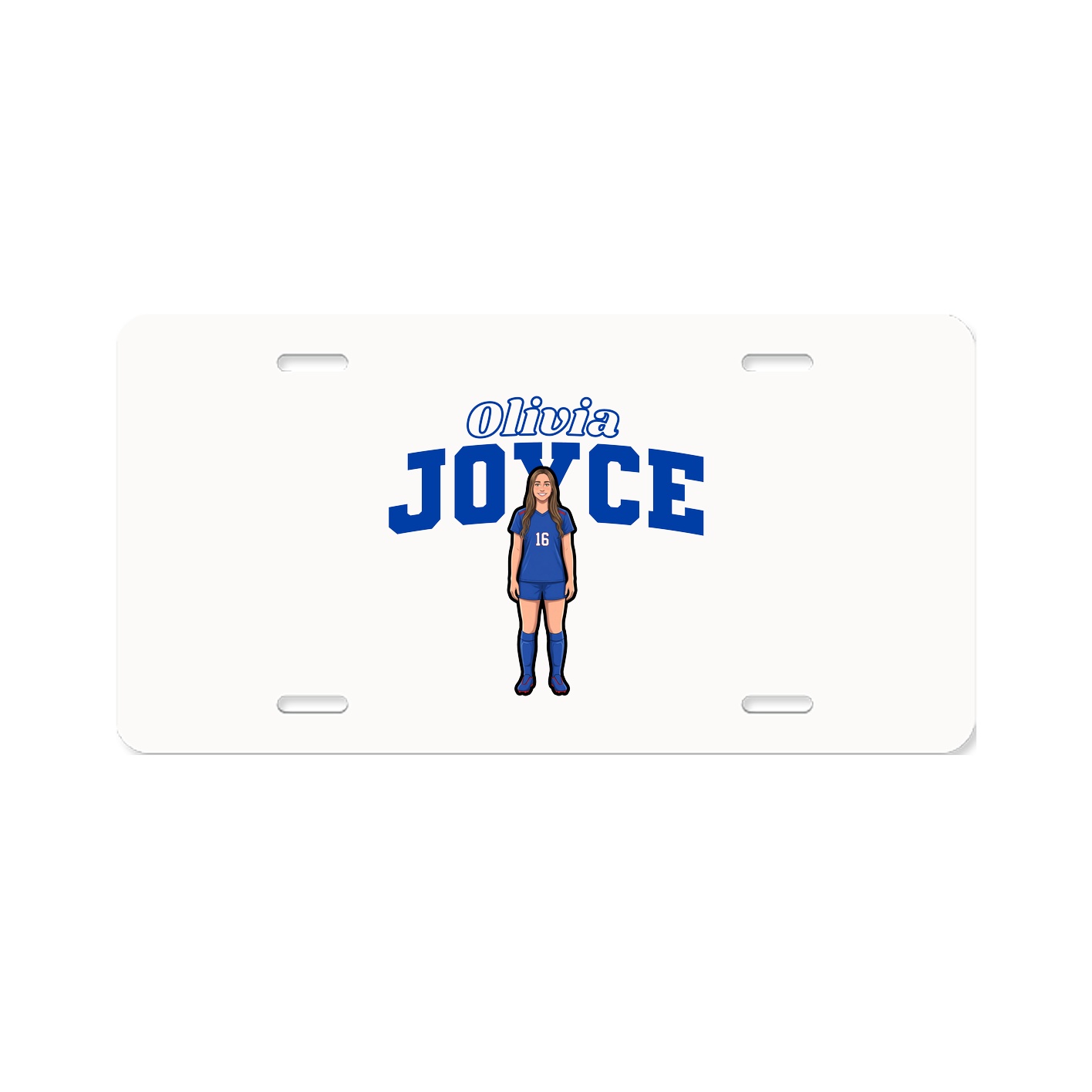 License Plate — Name Arch in Classic