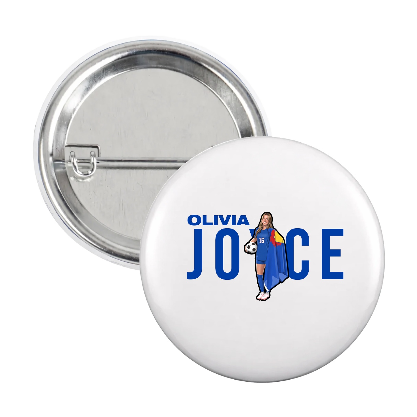 Game Day Button — Player Name in White