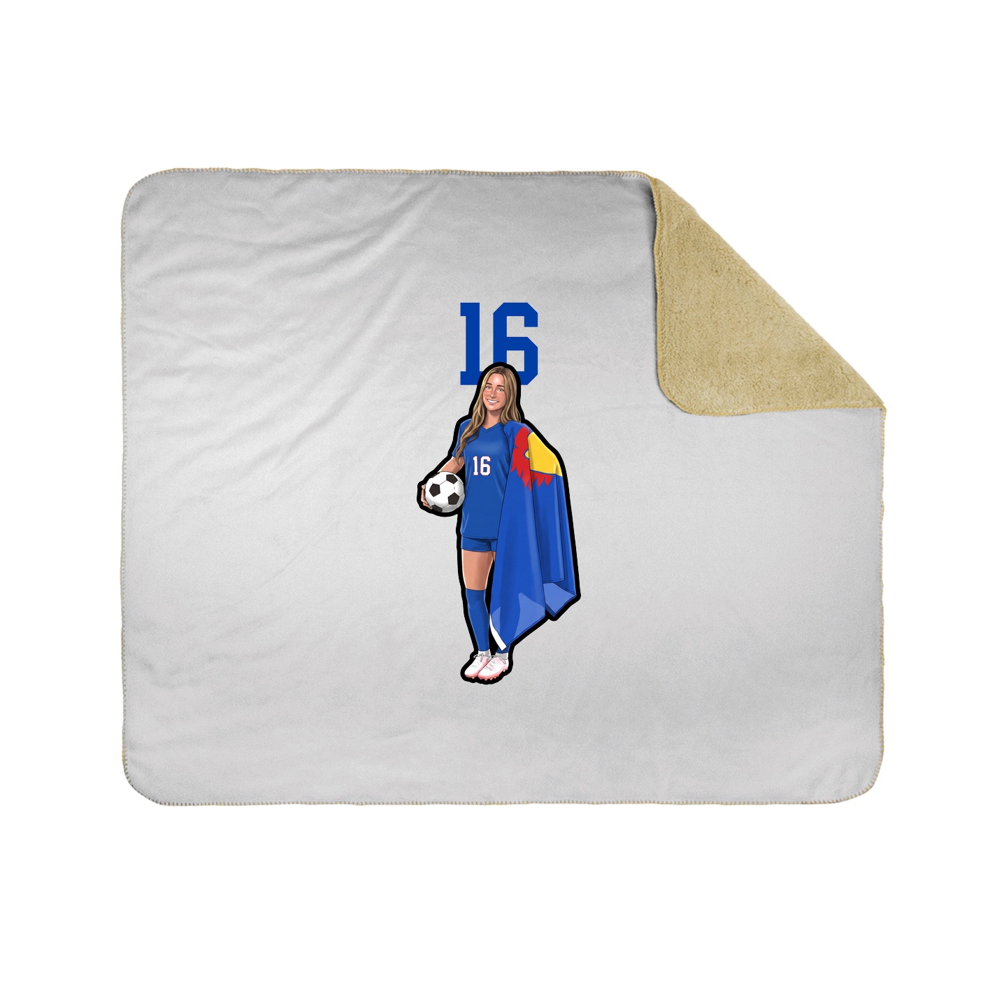 Throw Blanket — Number Top in White