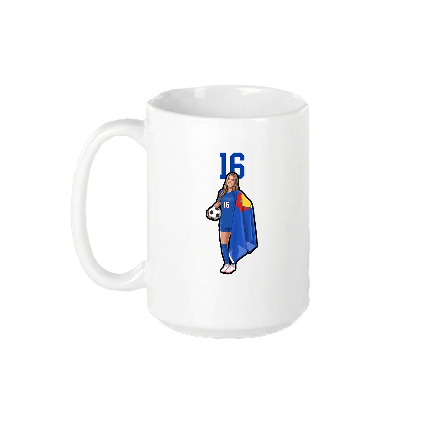 15oz Coffee Mug — Number Top in White