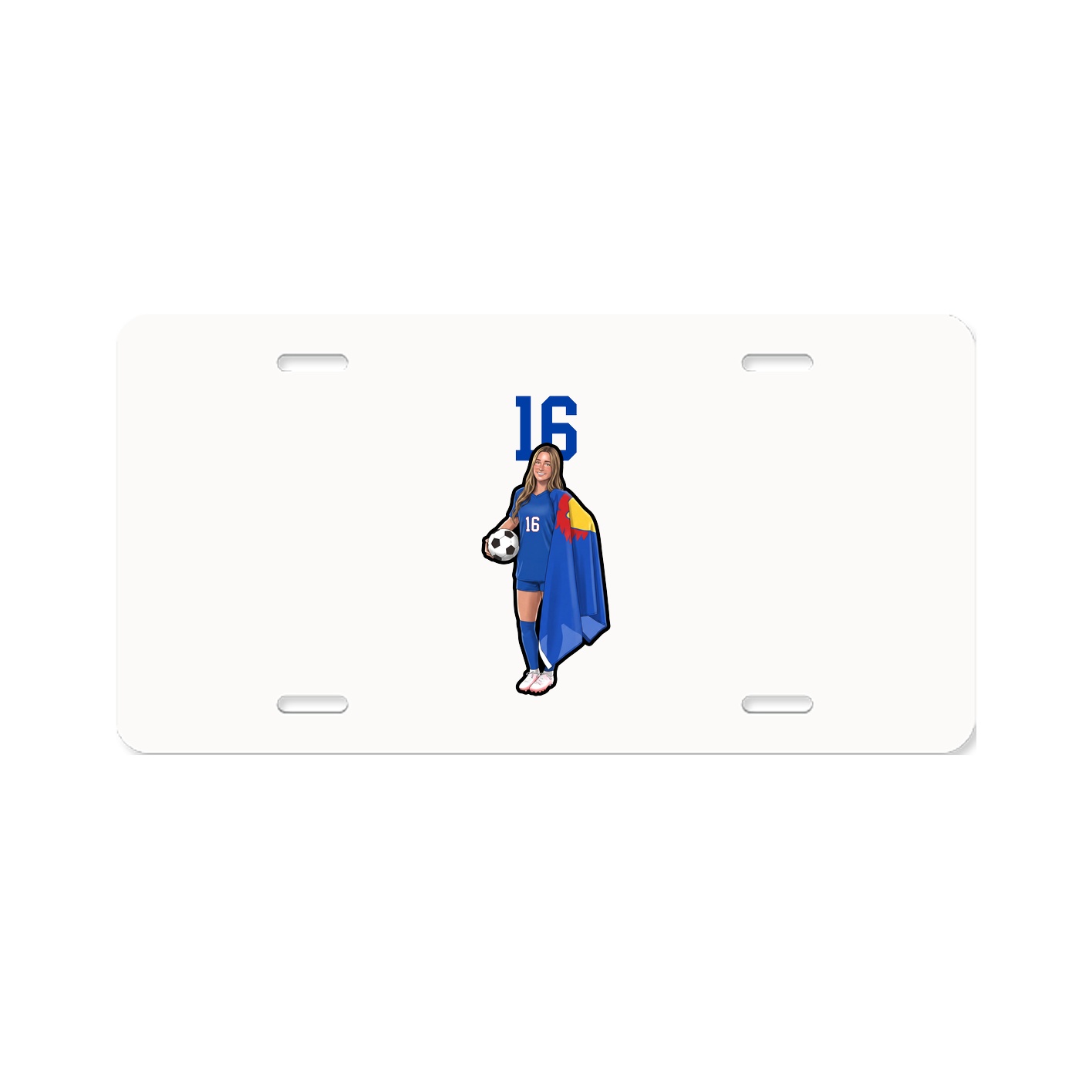 License Plate — Number Top in Classic