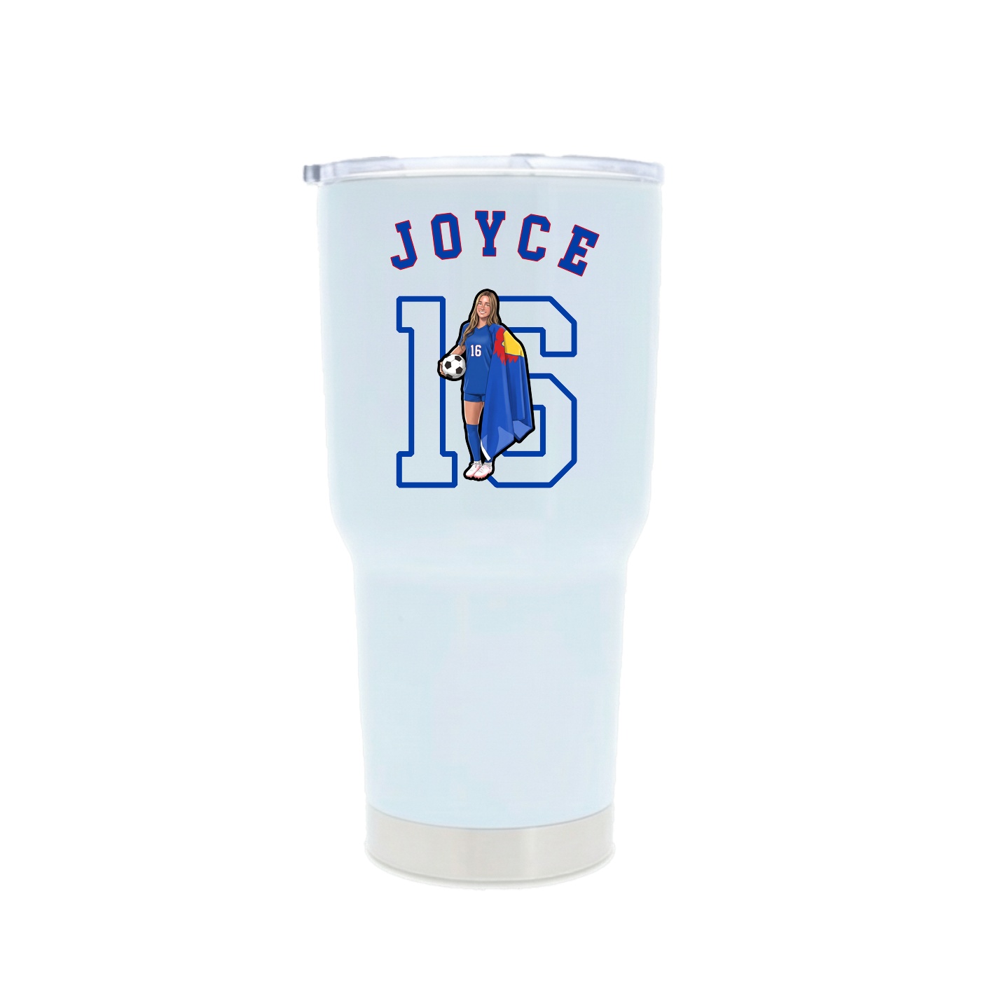 30oz Stainless Steel Tumbler — Shirsey Arch in White