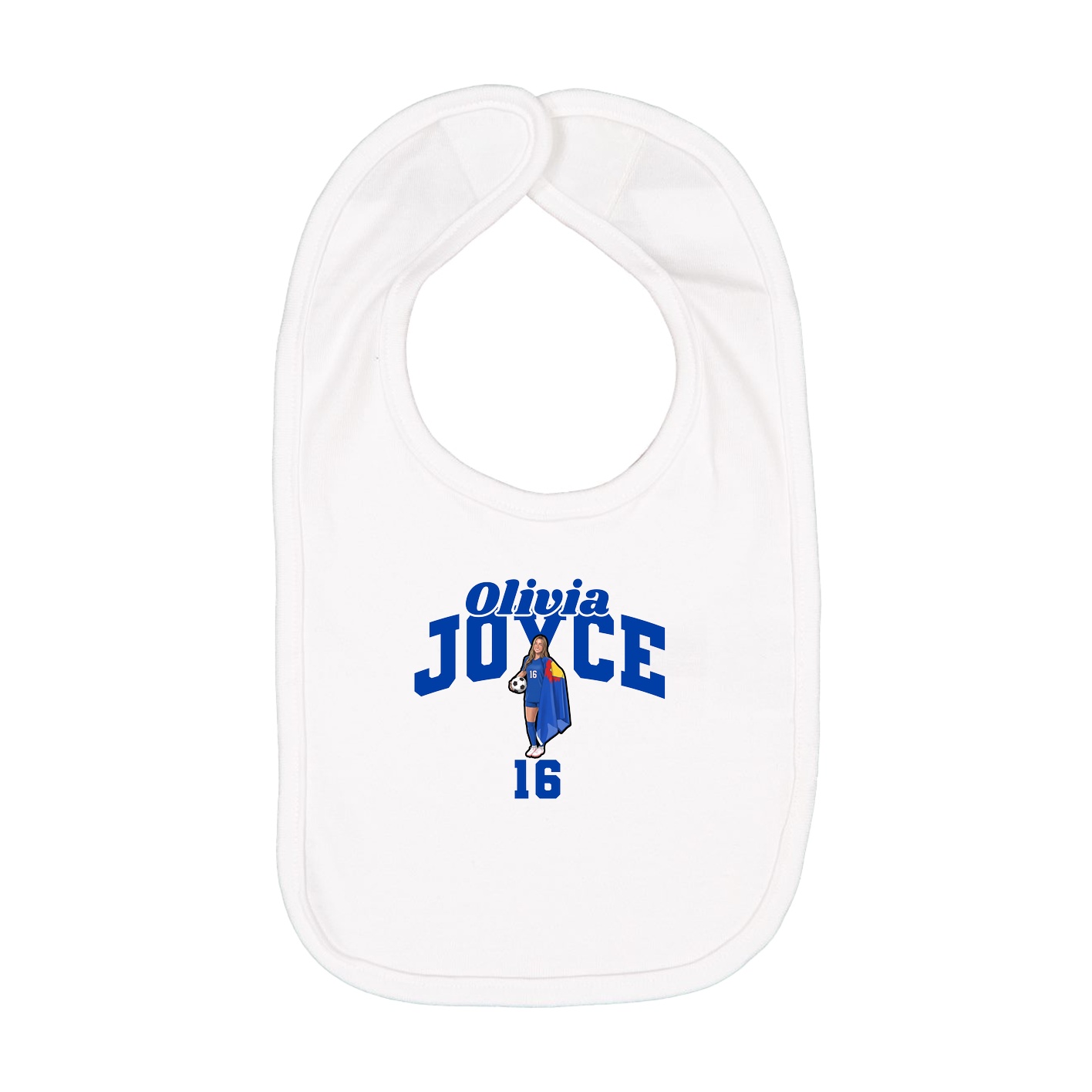 Infant Bib — Signature Arch in White