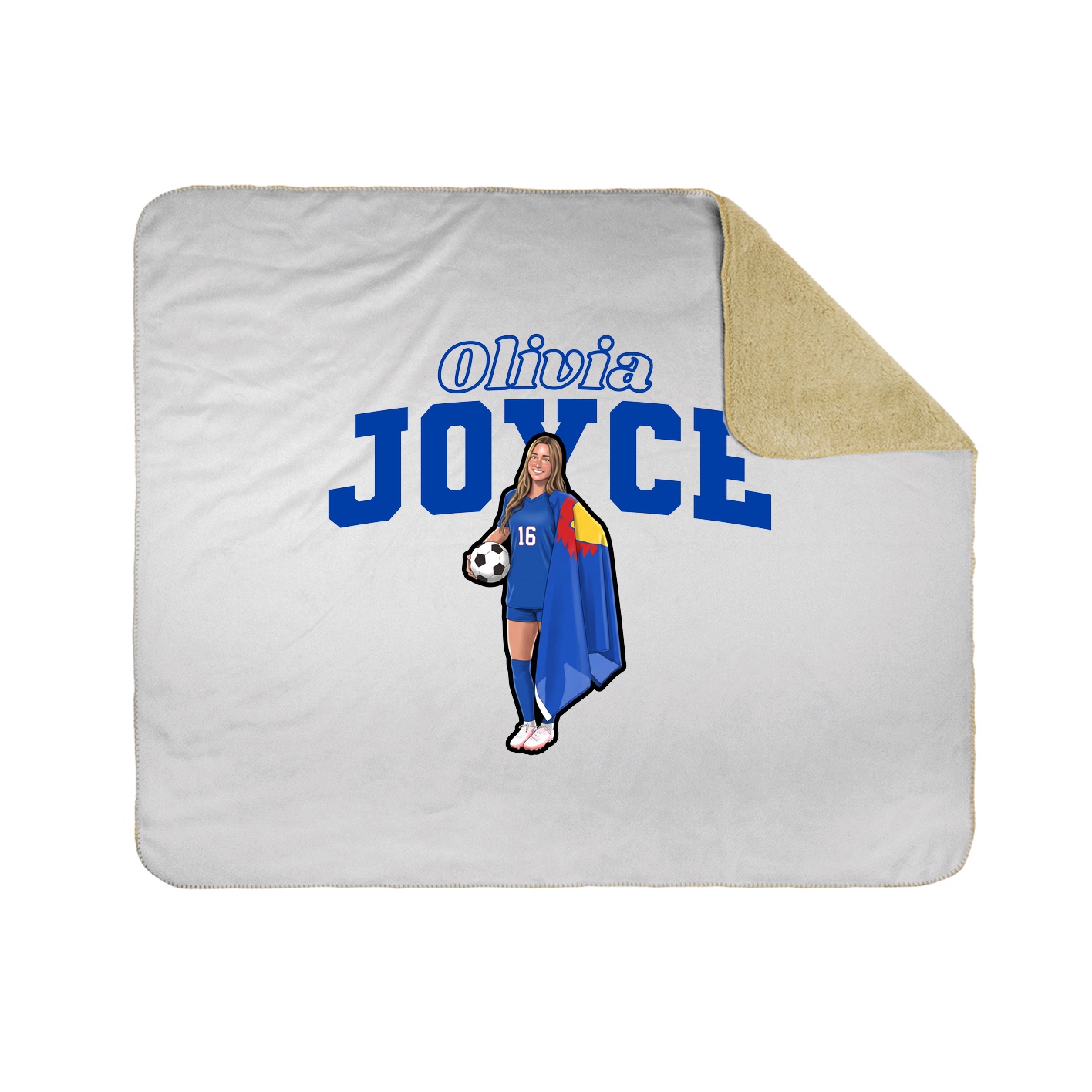 Throw Blanket — Name Arch in White