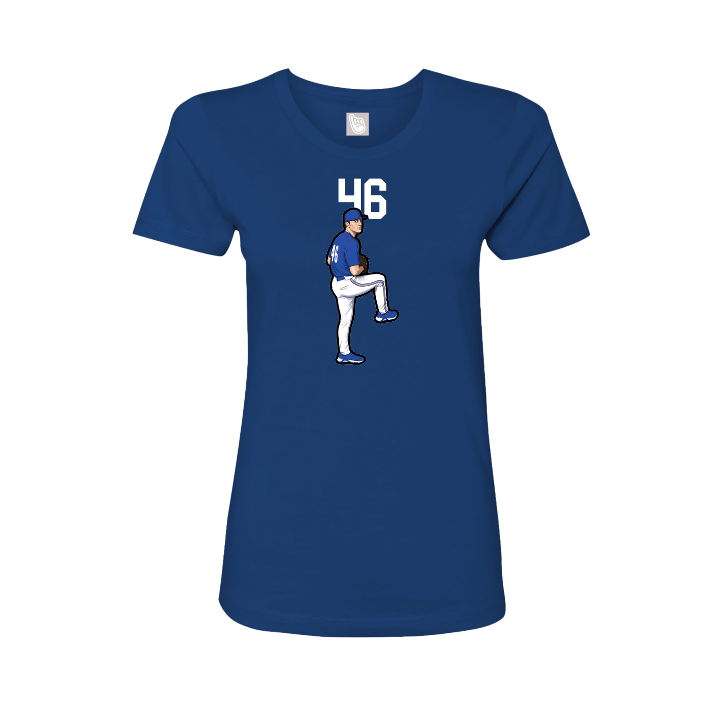 Fitted Women's Tee — Number Top in Royal