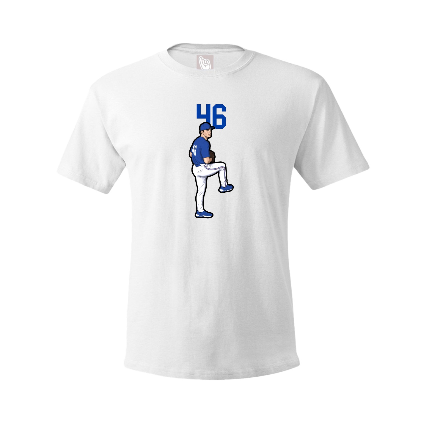 Youth Tee — Number Top in White