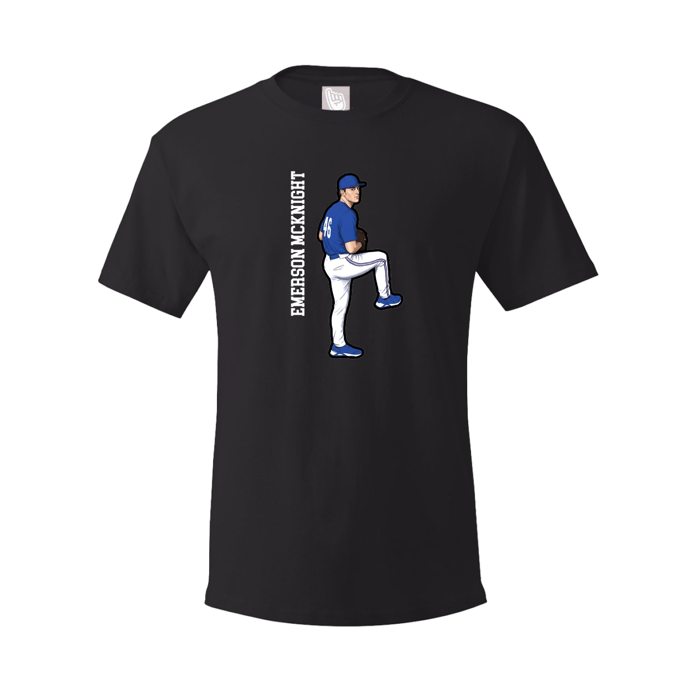 Youth Tee — Name Vertical in Black