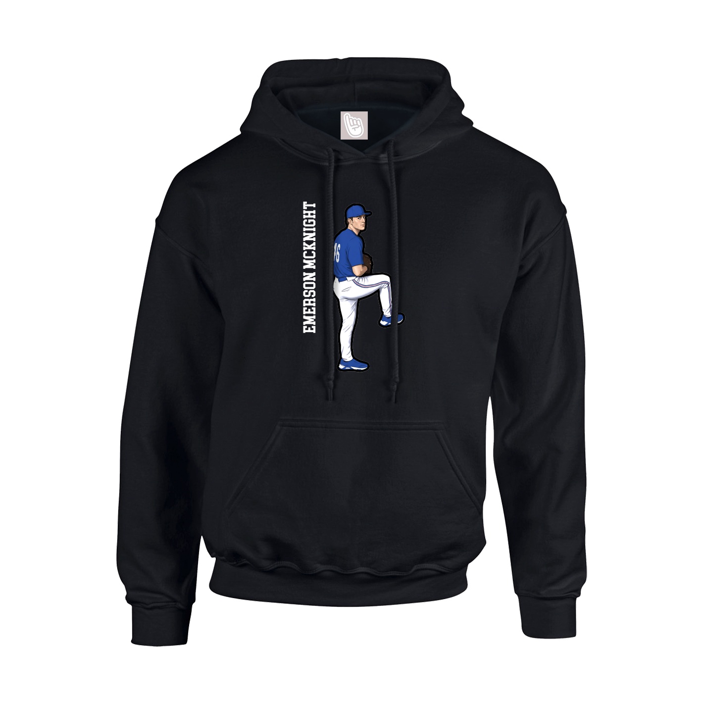 Youth Hoodie — Name Vertical in Black