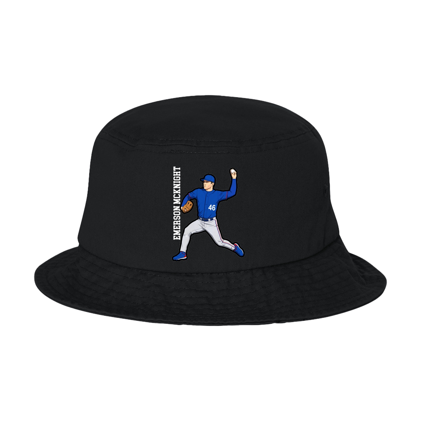 Bucket Cap — Name Vertical in Black