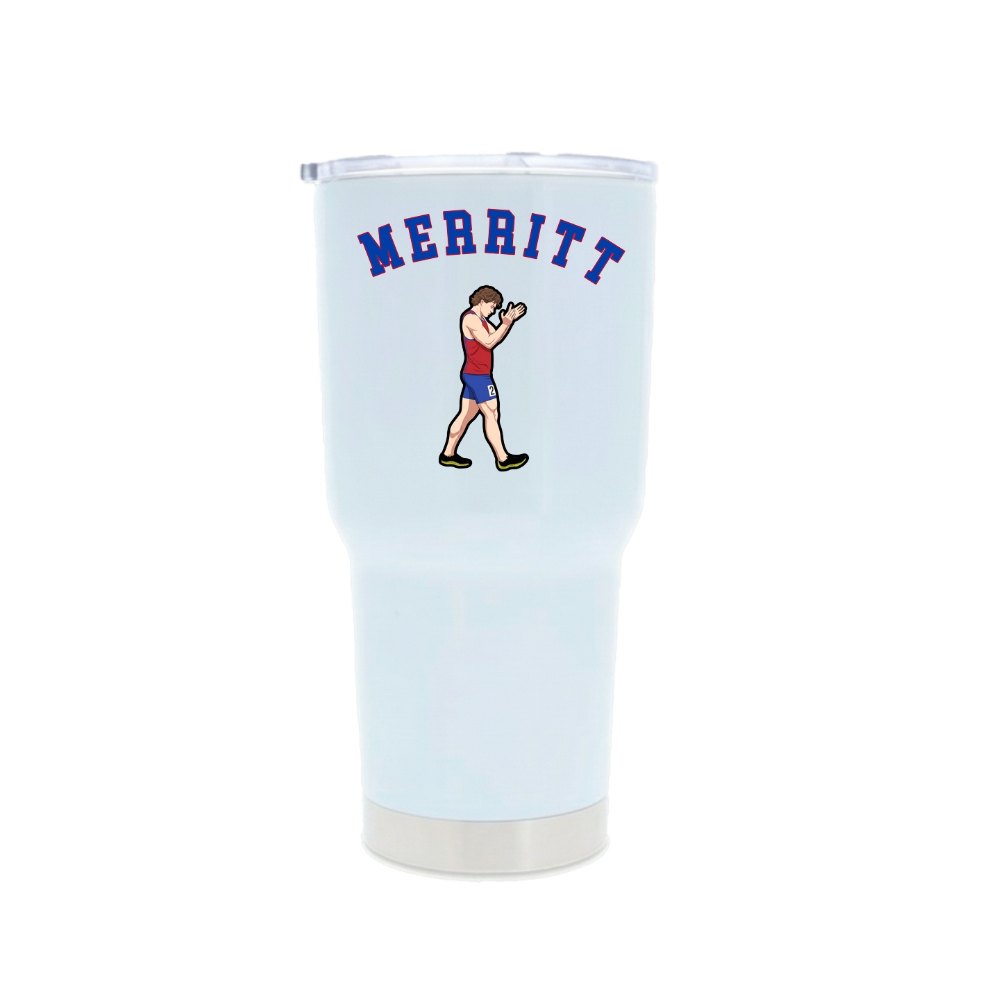 30oz Stainless Steel Tumbler — Shirsey Arch in White