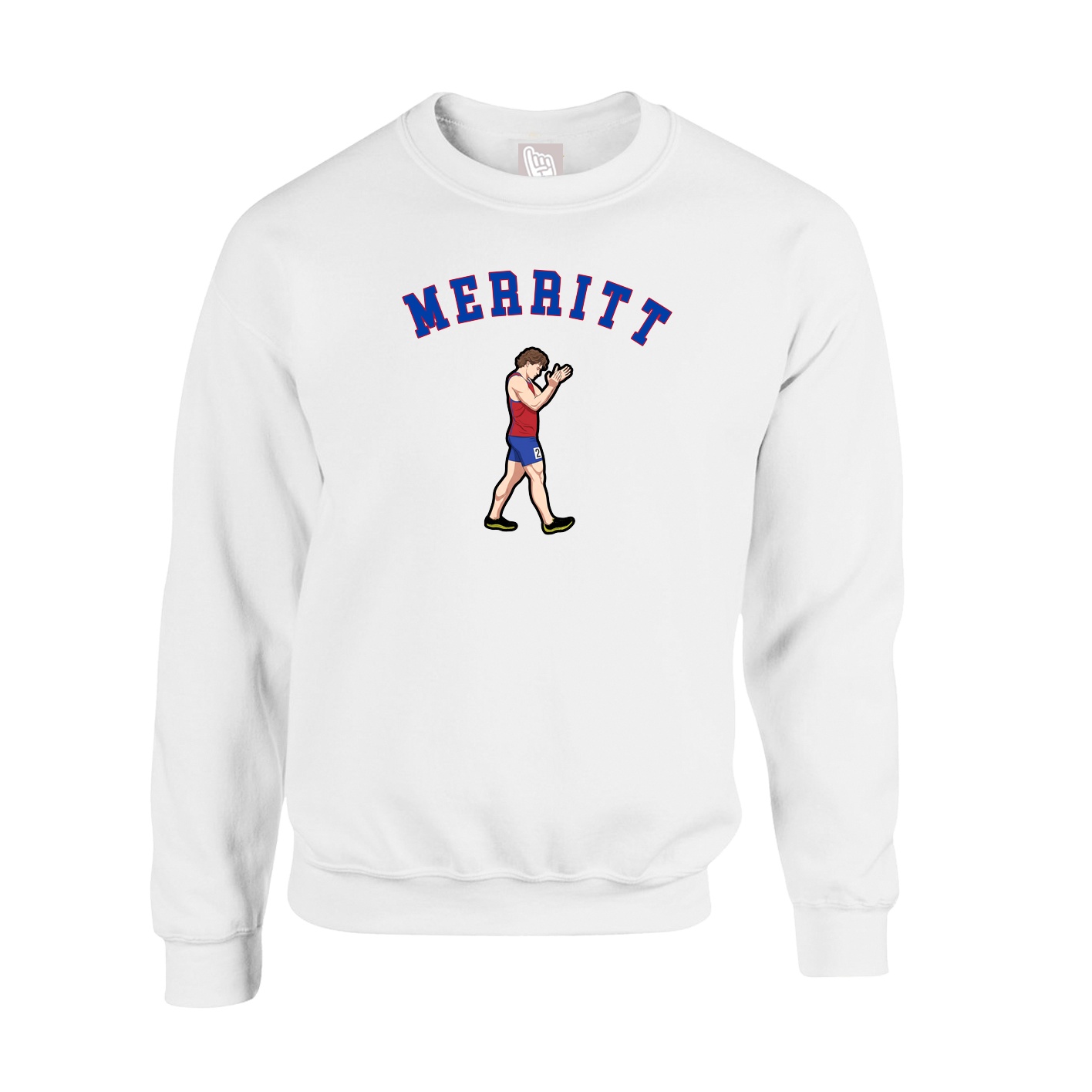 Fleece Crew — Shirsey Arch in White