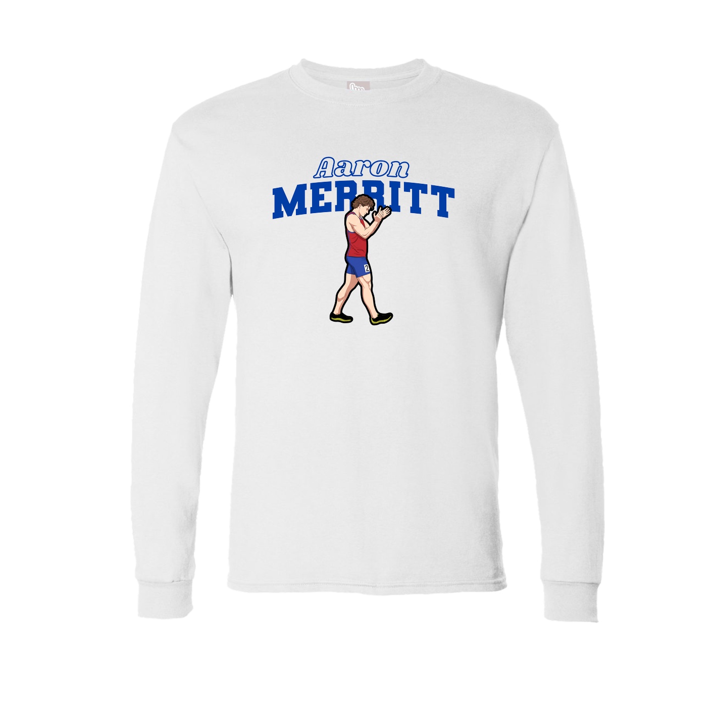 Long Sleeve Tee — Name Arch in White